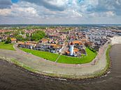 Urk aerial view on the former island at the IJsselmeer  by Sjoerd van der Wal Photography thumbnail