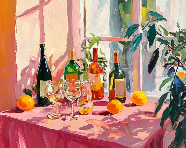 Cheerful still life by Dream Drip on canvas, poster, wallpaper and