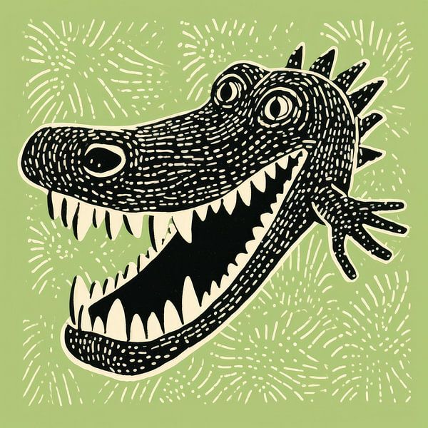 Whimsy Folk Crocodile Head by Aloke Design