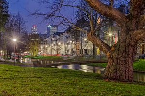 Westersingel Rotterdam während der blauen Stunde