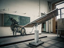 Abandoned School, Belgium - Urbex / Decay / Old / Graffiti / Street Art / Animal / University / Wolf by Art By Dominic