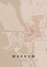 Stadtplan von Makkum von Stef van Campen