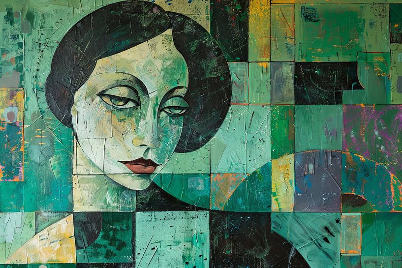 Abstracte vrouw van Poster Art Shop