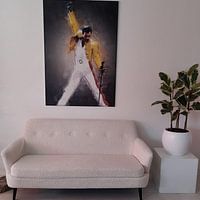 Klantfoto: Freddie Mercury olieverf portret van Bert Hooijer, op canvas