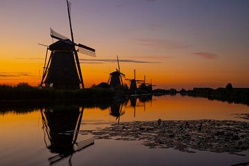 Die Windmühlen von Kinderdijk, Niederlande von Gert Hilbink