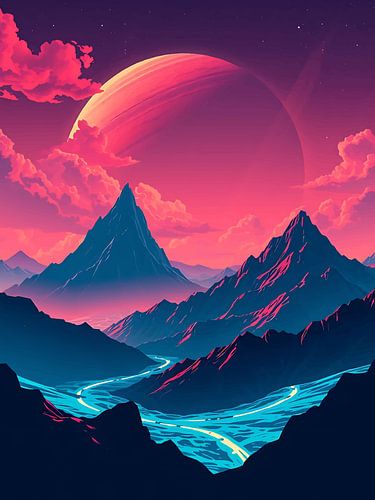 Levendige maansopgang