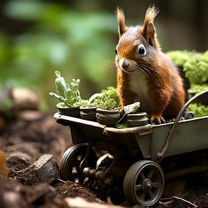 Squirrels on means of transport