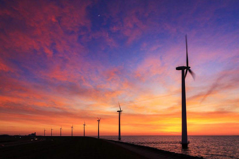 Windmolens zonsondergang par Dennis van de Water