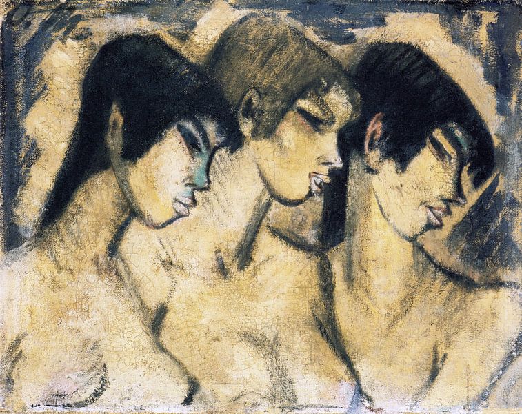 Drei Mädchen im Profil, Otto Mueller - ca 1918 von Atelier Liesjes