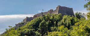 Panorama d'un château à Gavi (Forte di Gavi), Piémont, Italie