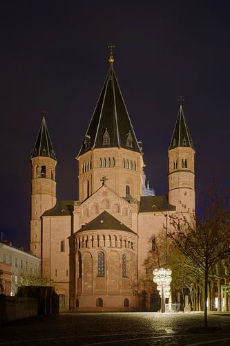 The Mainz Cathedral at night