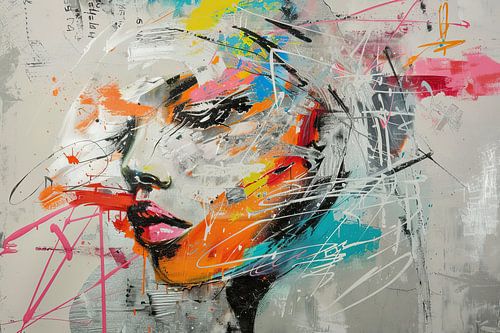 Modern Vrouwen Schilderij | Electric Gaze