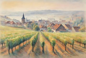 Vineyards in Alsace by Kees van den Burg