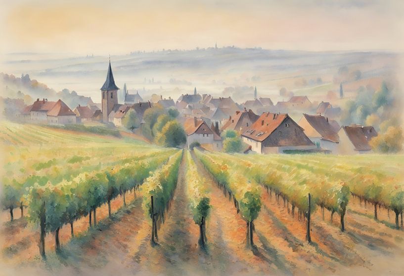 Wijngaarden in de Elzas van Kees van den Burg