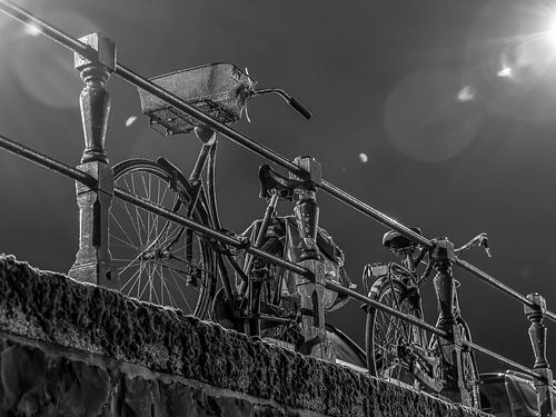 fiets en in de nacht