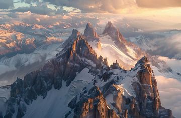 Kleurrijke pracht van de Dolomieten bij schemering van fernlichtsicht