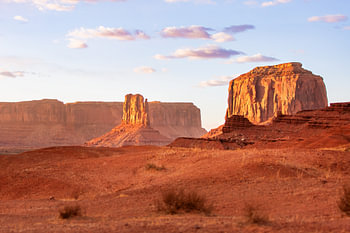 Sunset in the desert of Monument Valley - California nature landscape photo print - travel photography