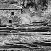 Cascate del Mulino di Saturnia - Tuscany - infrared black and white by Teun Ruijters