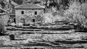 Cascate del Mulino di Saturnia - Toskana - Infrarot schwarz/weiß