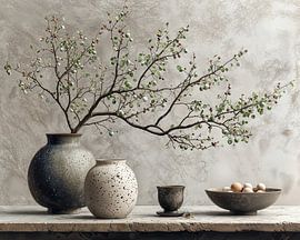 Japandi Stilleven | Elemental Poise van Kunst Kriebels