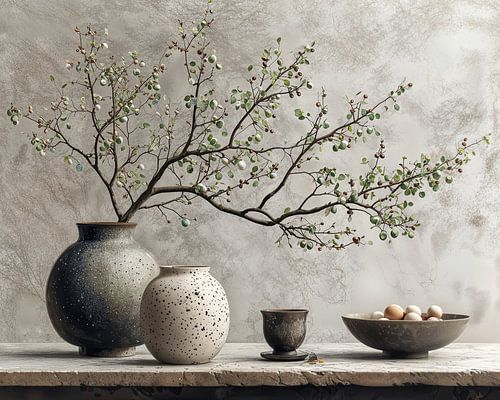Japandi Stilleven | Elemental Poise van Kunst Kriebels