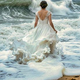 la mariée dans les vagues 2 sur Egon Zitter