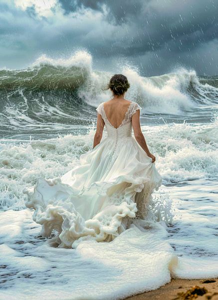 la mariée dans les vagues 2 par Egon Zitter