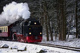 Stoomlocomotief by Leon Eikenaar