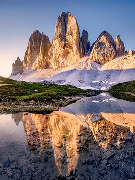 The Three Peaks at sunrise