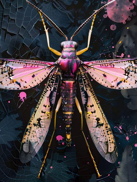 Pink dragonfly by haroulita