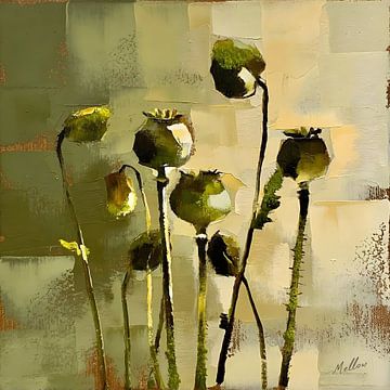 Whispering Growth – Peinture botanique abstraite sur Mellow Art