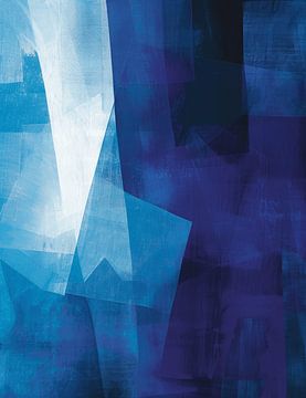 Modern abstract in blauw van Studio Allee