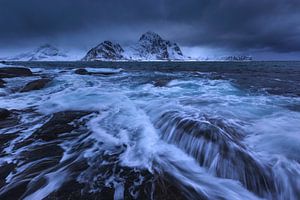 Strand van Vareid, Lofoten. van Sven Broeckx