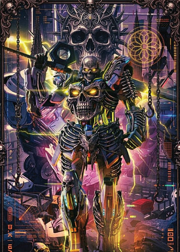 Kybernetischer mechanischer Schädelkrieger
