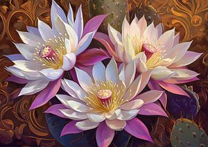 Lotusmalerei | Lebendige Lotusblumen