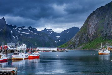 Port sur les Lofoten en Norvège. sur Hamperium Photography