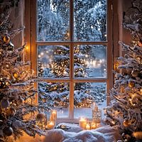 Winter magisch venster