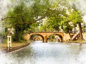 Oudegracht avec ses ponts, Utrecht.