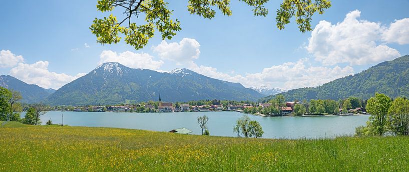 lake Tegernsee, view to Rottach-Egern tourist resort bavaria by SusaZoom