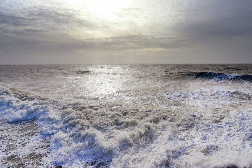 Storm op zee ( Vlissingen) van Els Fonteine