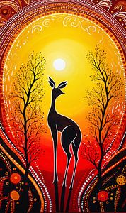 Känguru Aborigine-Malerei