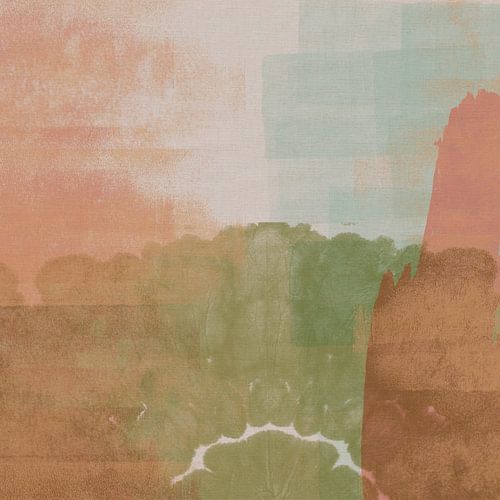 Abstracte bloemen in natuurlijk palet