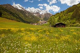 Het dorp Mühlwald, Tauferer Ahrntal, Zuid-Tirol van Christian Müringer
