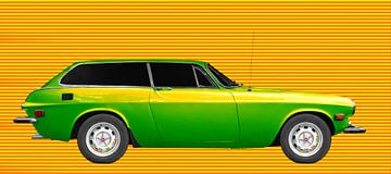 Volvo P1800 ES in green-yellow mixed