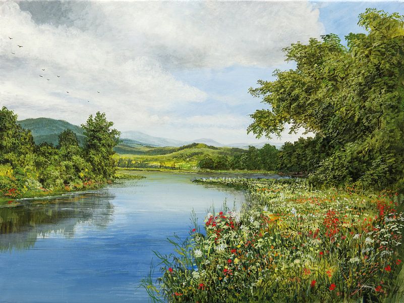 Rustig landschap van Art Demo