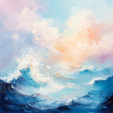 Stormy Sunset Seascape van Maria Kitano