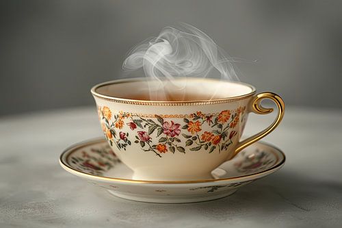 kopje warme thee drinken