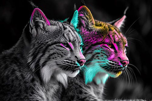 Lynxen met neon accenten