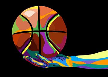Basketball in pop art by IHSANUDDIN .