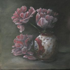 Stilleven met tulpen van Helga Pohlen - ThingArt
